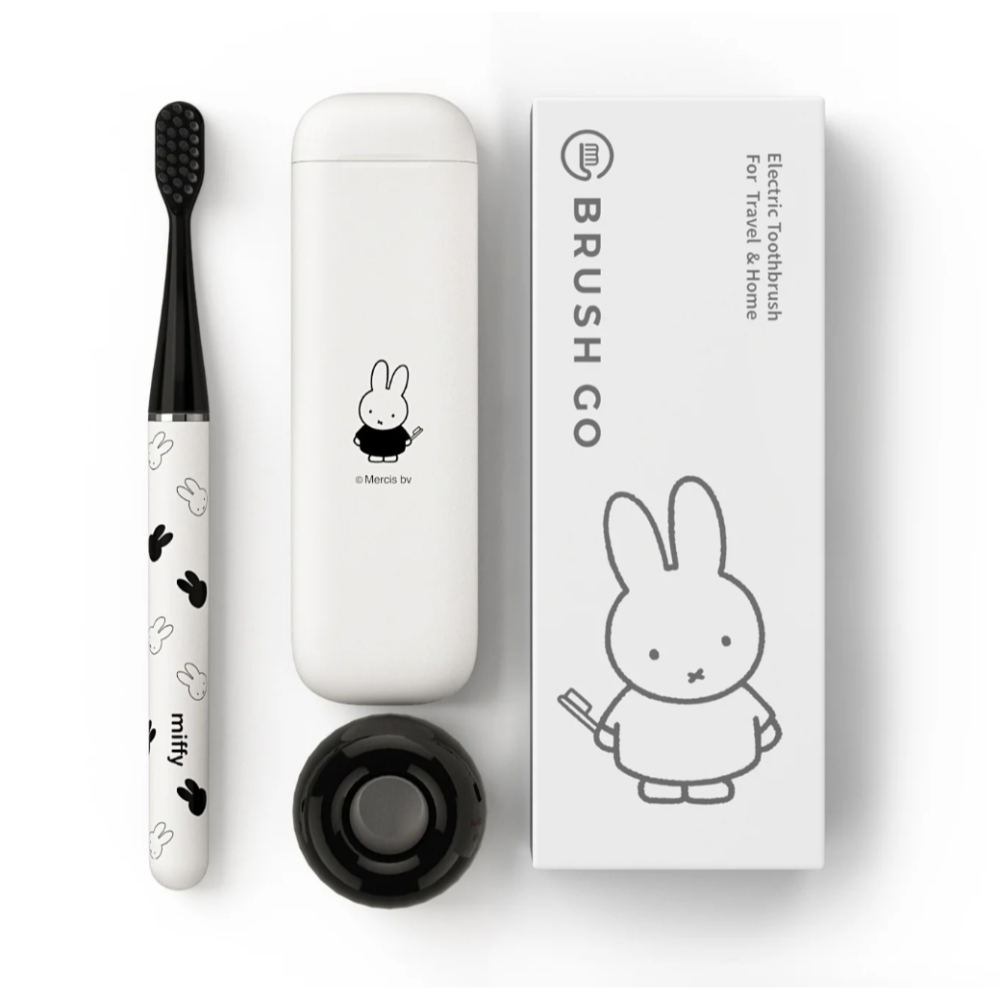 【MIPOWｘMiffy】米菲兔 CI-900S 超薄型電動牙刷旅行組（附旅行盒和陶瓷支架底座）-細節圖2