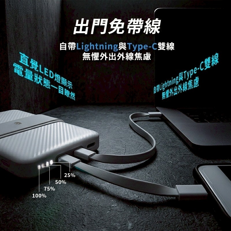【Oweida】PPL-150 10000mAh雙線行動電源-細節圖2