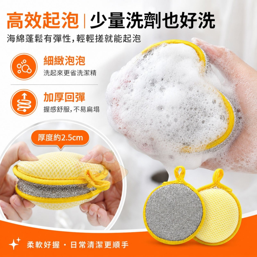 雙面菜瓜布 海綿洗碗布-細節圖3