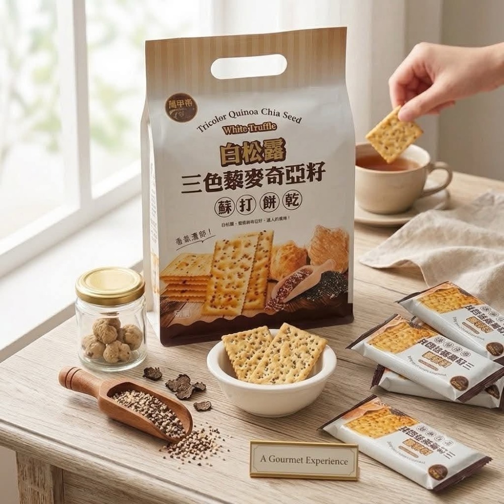 【萬甲帝】三色藜麥奇亞籽蘇打餅乾280g-規格圖3