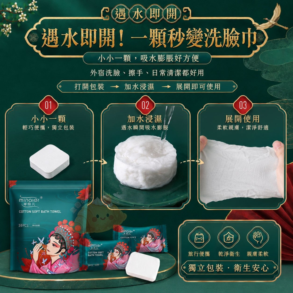 加厚便攜壓縮洗臉巾-細節圖2
