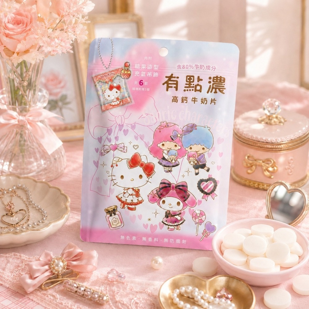 有點濃高鈣牛奶片20g (附吊飾) 三麗鷗限定版-細節圖3