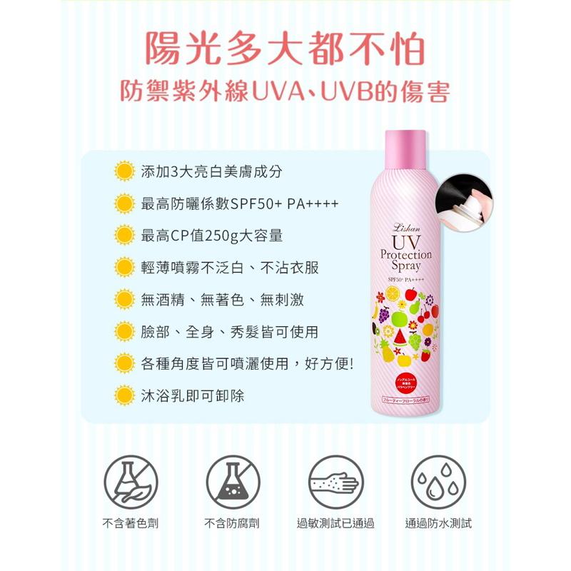 【在台現貨，當日寄出】🌻莉莉好物🌷日本 Lishan 小花 UV防曬噴霧 SPF50+ PA++++-細節圖3