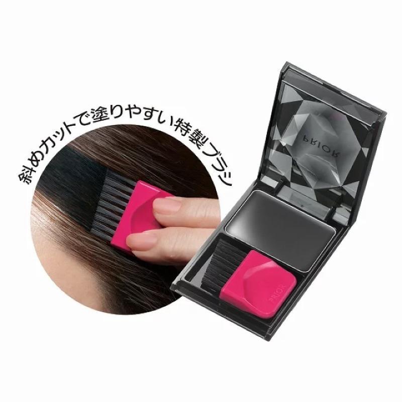 【在台現貨，當日寄出】🌻莉莉好物🌷資生堂 PRIOR 髮餅 日本正品 染髮餅 白髮粉餅黑色棕色深棕色 日本美妝品-細節圖5