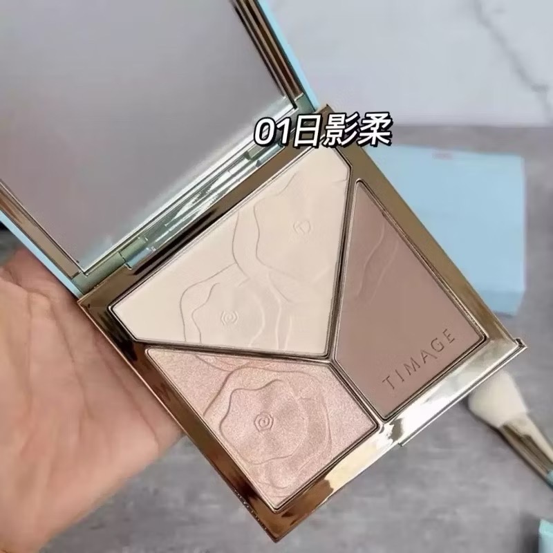 【在台現貨，當日寄出】🌻TIMAGE彩棠大師三色修容盤修容餅啞光 高光 打亮鼻影 修容陰影 17g-規格圖5