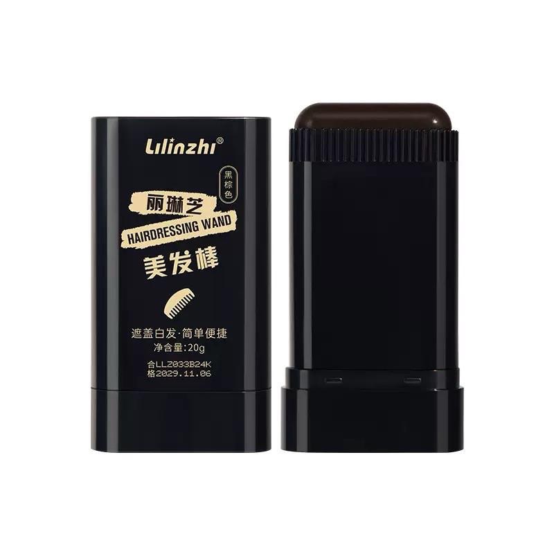 【在台現貨，當日寄出】🌻自帶梳齒 一次性染髮筆 美髮棒 遮蓋新生白髮 口紅式一次性染髮劑 應急補染髮色 黑髮棒-細節圖3