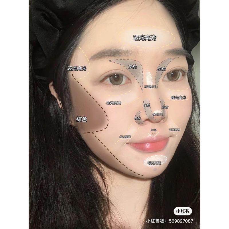 【在台現貨，當日寄出 】Judydoll橘朵高光修容一體盤 綜合盤 啞光陰影鼻影珠光提亮立體感-細節圖7