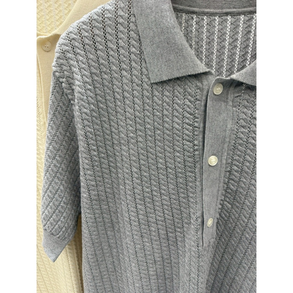 『Venn』1051_復古麻花編織翻領Polo－2026SS『預購』-細節圖7