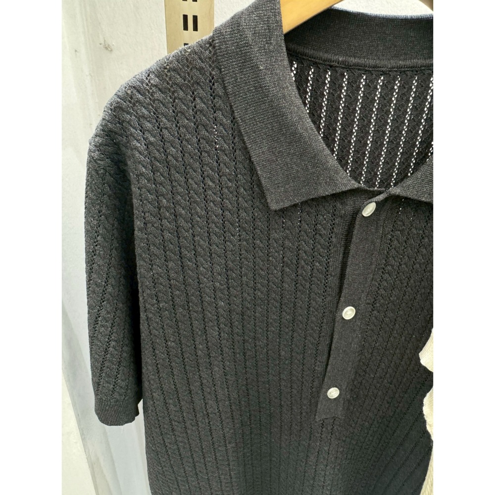 『Venn』1051_復古麻花編織翻領Polo－2026SS『預購』-細節圖8