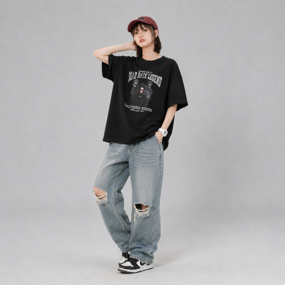 『Venn』26037_金屬鐵牌墨鏡人物印花短T－2026SS『預購』-細節圖4