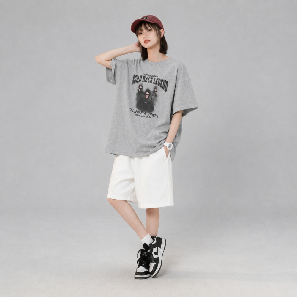 『Venn』26037_金屬鐵牌墨鏡人物印花短T－2026SS『預購』-細節圖7