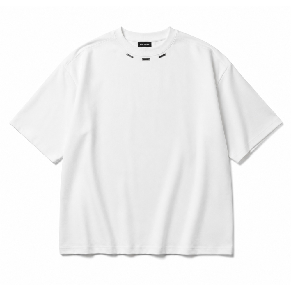 『Venn』26035_領口銀條排飾素面短T－2026SS『預購』-細節圖7