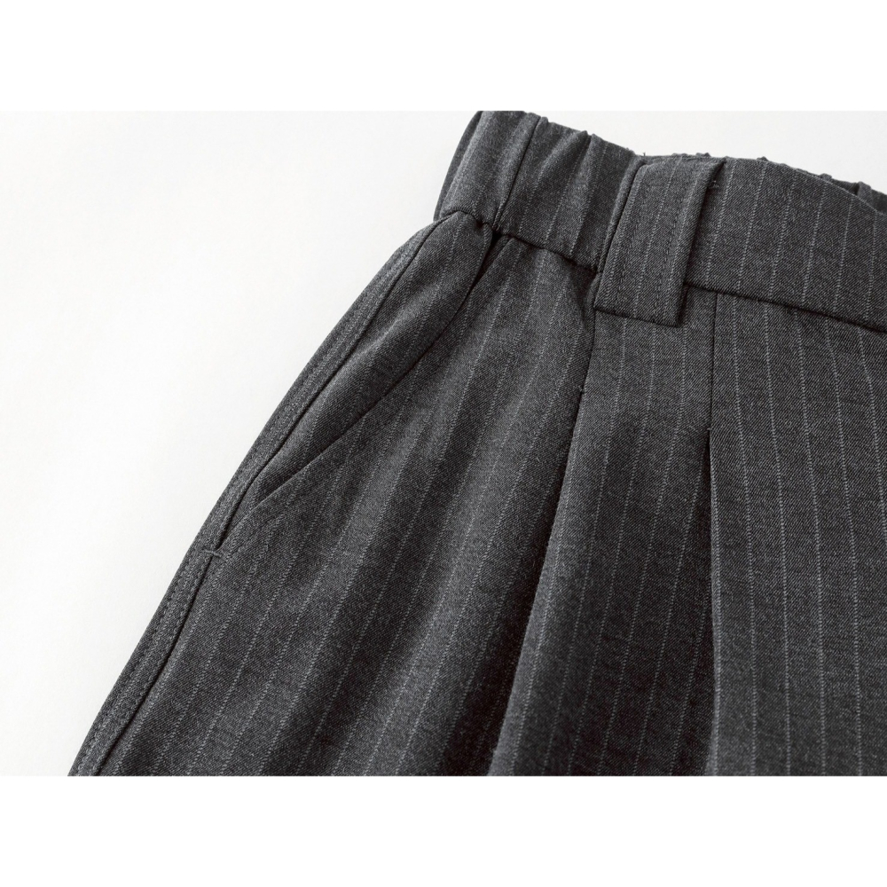『Venn』SB5005_直條紋彈力西裝六分褲－2026SS『預購』-細節圖3