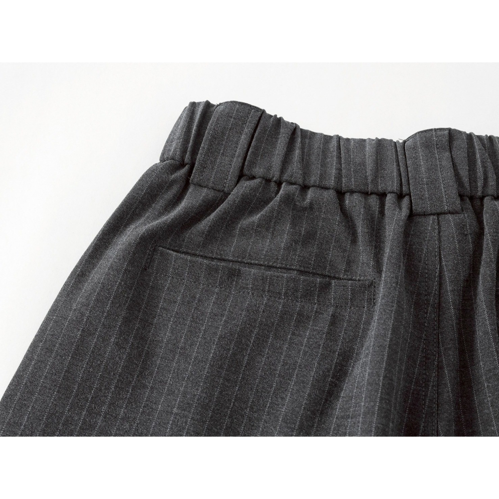 『Venn』SB5005_直條紋彈力西裝六分褲－2026SS『預購』-細節圖4