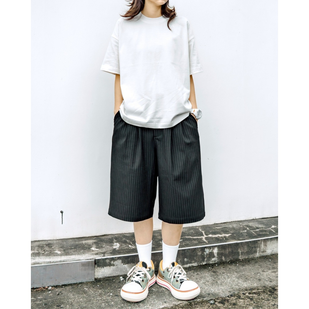 『Venn』SB5005_直條紋彈力西裝六分褲－2026SS『預購』-細節圖5