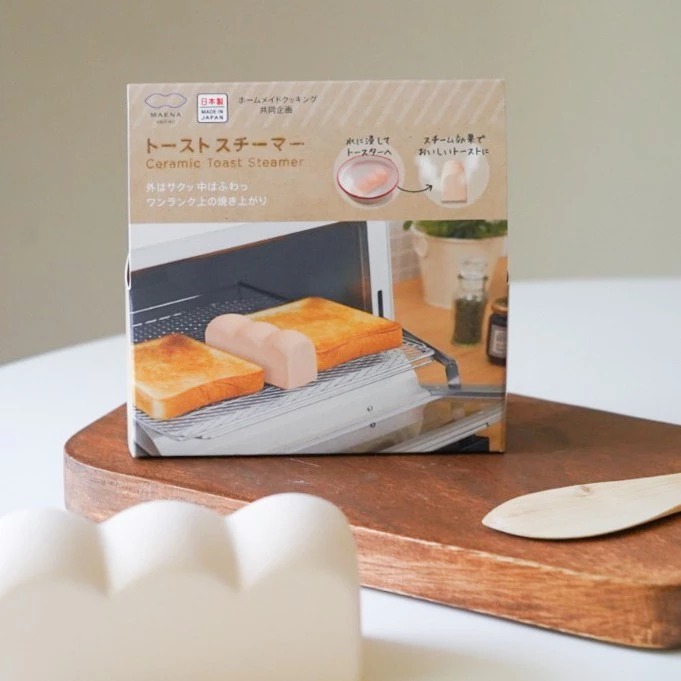 【日本製MARNA】麵包回烤專用/蒸氣製造/麵包加濕器/陶瓷加濕器/吐司造型/加濕塊-細節圖5