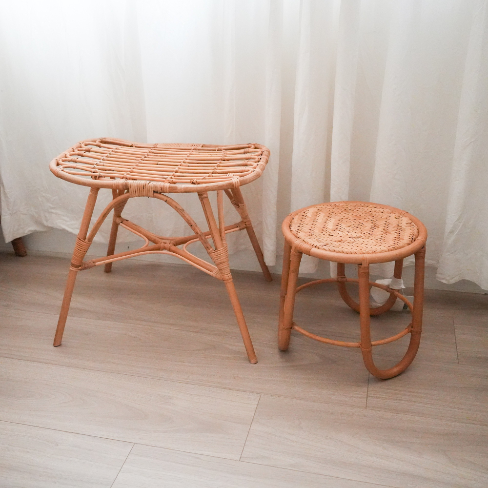 【日本CREER】 JUGLAS/藤製花盆架/藤製家具/藤製小桌子/置物架-細節圖8