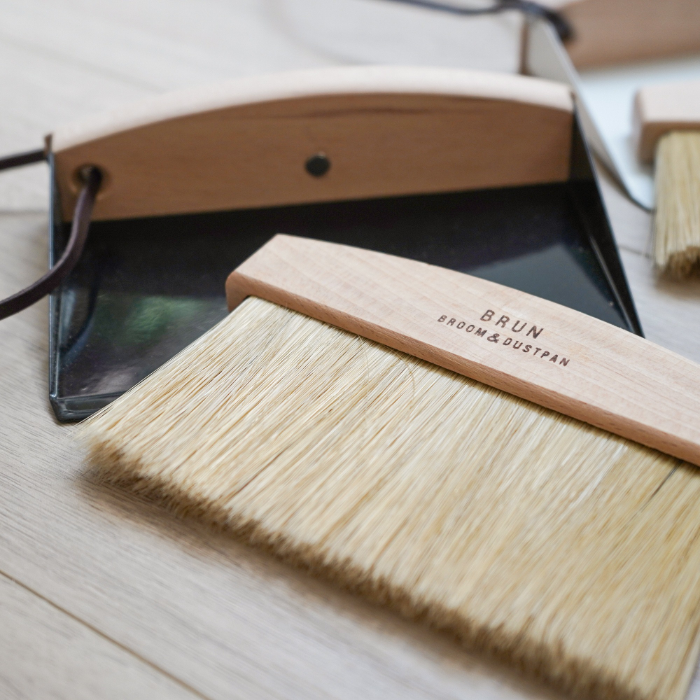 【日本品牌CREER】BRUN復古小掃把畚箕組/桌面清潔/鍵盤清潔刷/小刷子-細節圖7