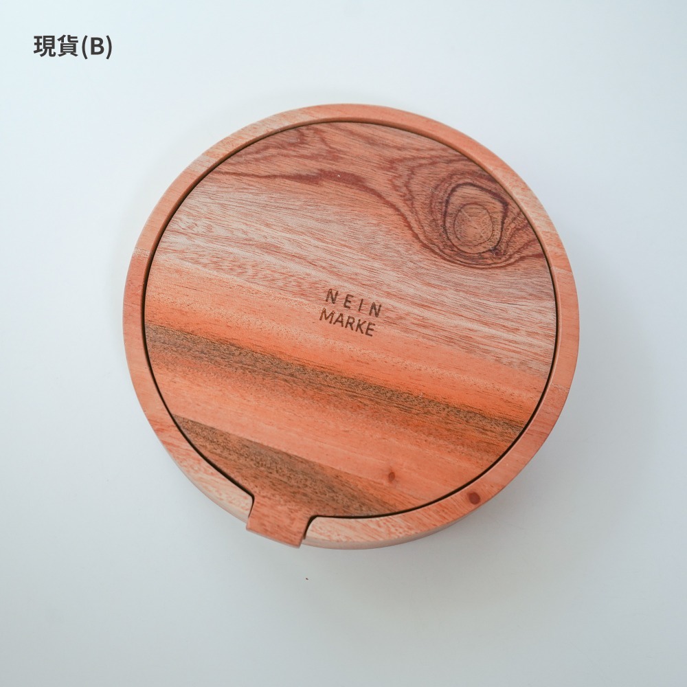 【日本CREER】NEIN MARKE/桃花心木圓形鏡盒/化妝鏡/飾品收納/實木/擺攤/市集道具-規格圖7