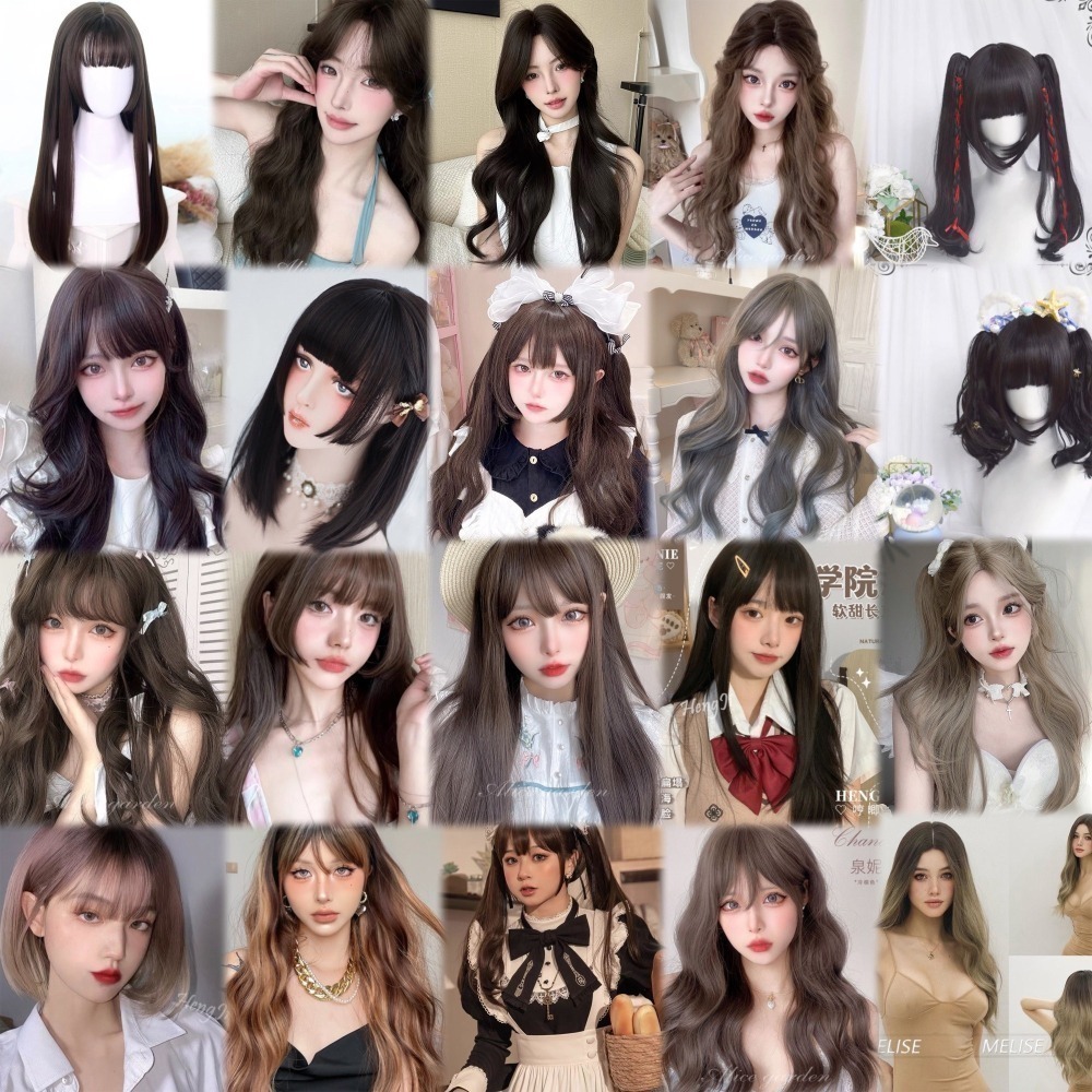 【現貨1】黑色 深淺棕 咖啡 亞麻灰棕色 冷棕色 蜜茶 薄藤粉棕 亞麻棕色系列假髮🤎黑色假髮日常假髮cos假髮歐美假髮-細節圖8