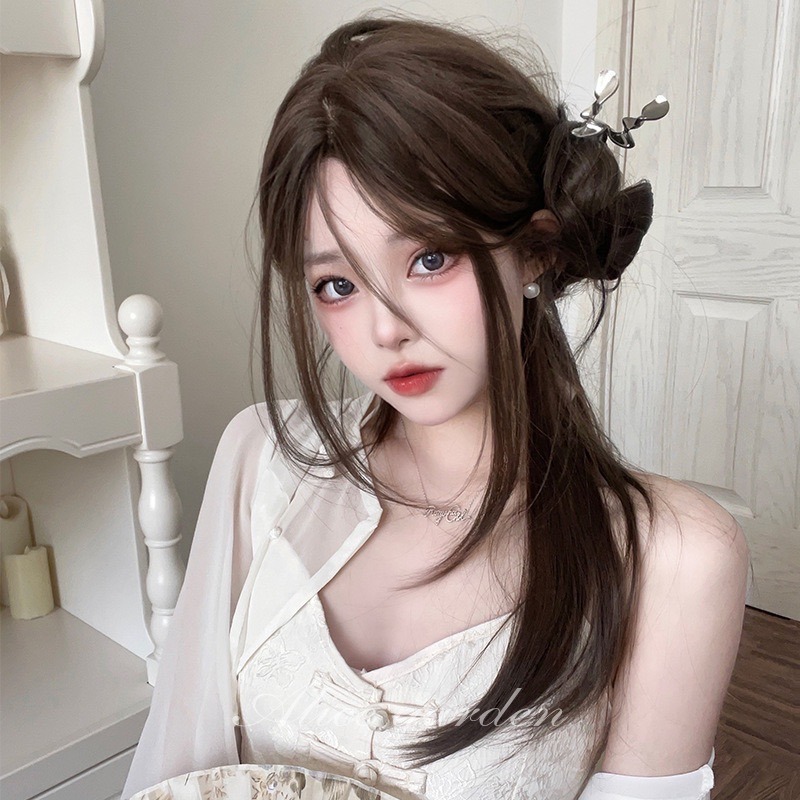 【現貨1】黑色 深淺棕 咖啡 亞麻灰棕色 冷棕色 蜜茶 薄藤粉棕 亞麻棕色系列假髮🤎黑色假髮日常假髮cos假髮歐美假髮-規格圖8