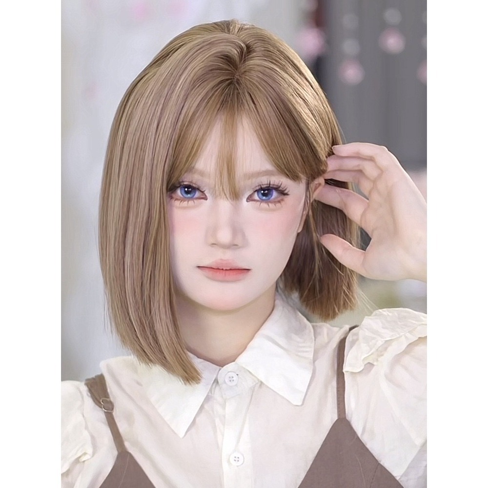 【現貨1】黑色 深淺棕 咖啡 亞麻灰棕色 冷棕色 蜜茶 薄藤粉棕 亞麻棕色系列假髮🤎黑色假髮日常假髮cos假髮歐美假髮-規格圖8