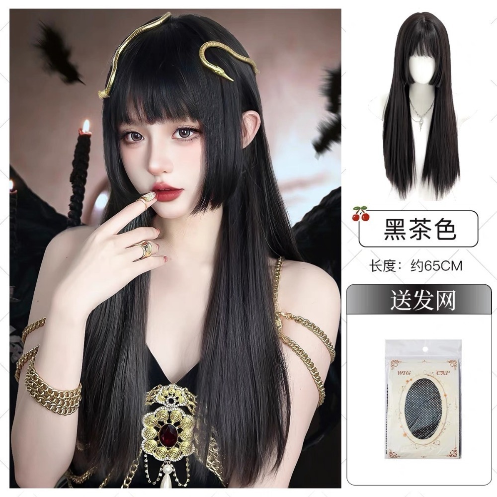 【現貨1】黑色 深淺棕 咖啡 亞麻灰棕色 冷棕色 蜜茶 薄藤粉棕 亞麻棕色系列假髮🤎黑色假髮日常假髮cos假髮歐美假髮-規格圖8