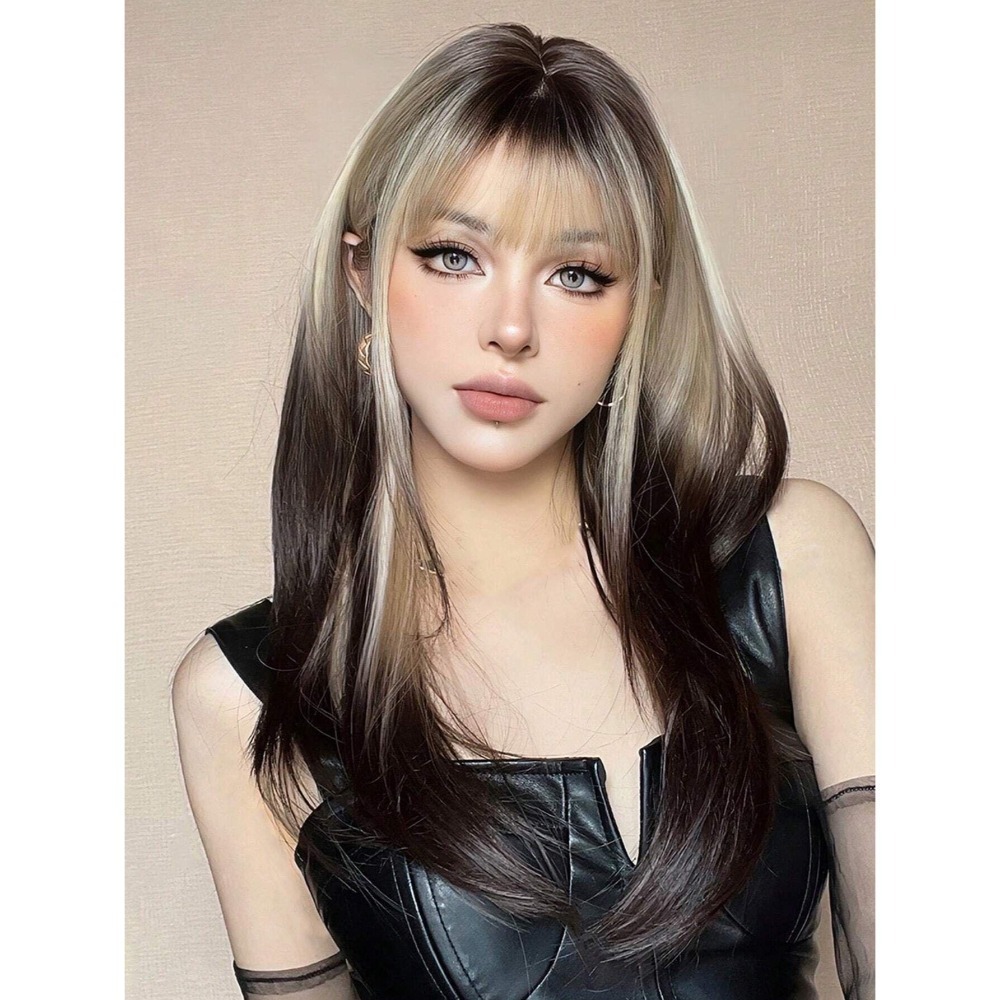 《狂霓》棕挑白染併色 60cm