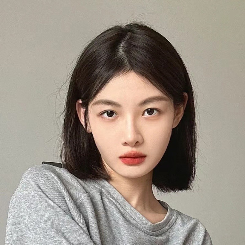 《夜煬》S髮縫 黑棕中分直短髮 30cm