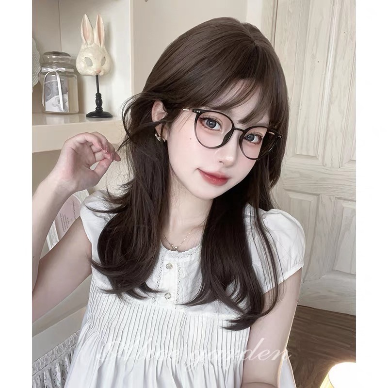 【現貨2】黑色 深淺棕 咖啡 亞麻灰棕色 冷棕色 蜜茶亞麻棕色 奶茶棕色 黑茶系列假髮🤎黑色假髮 歐美假髮日常自然假髮-規格圖8