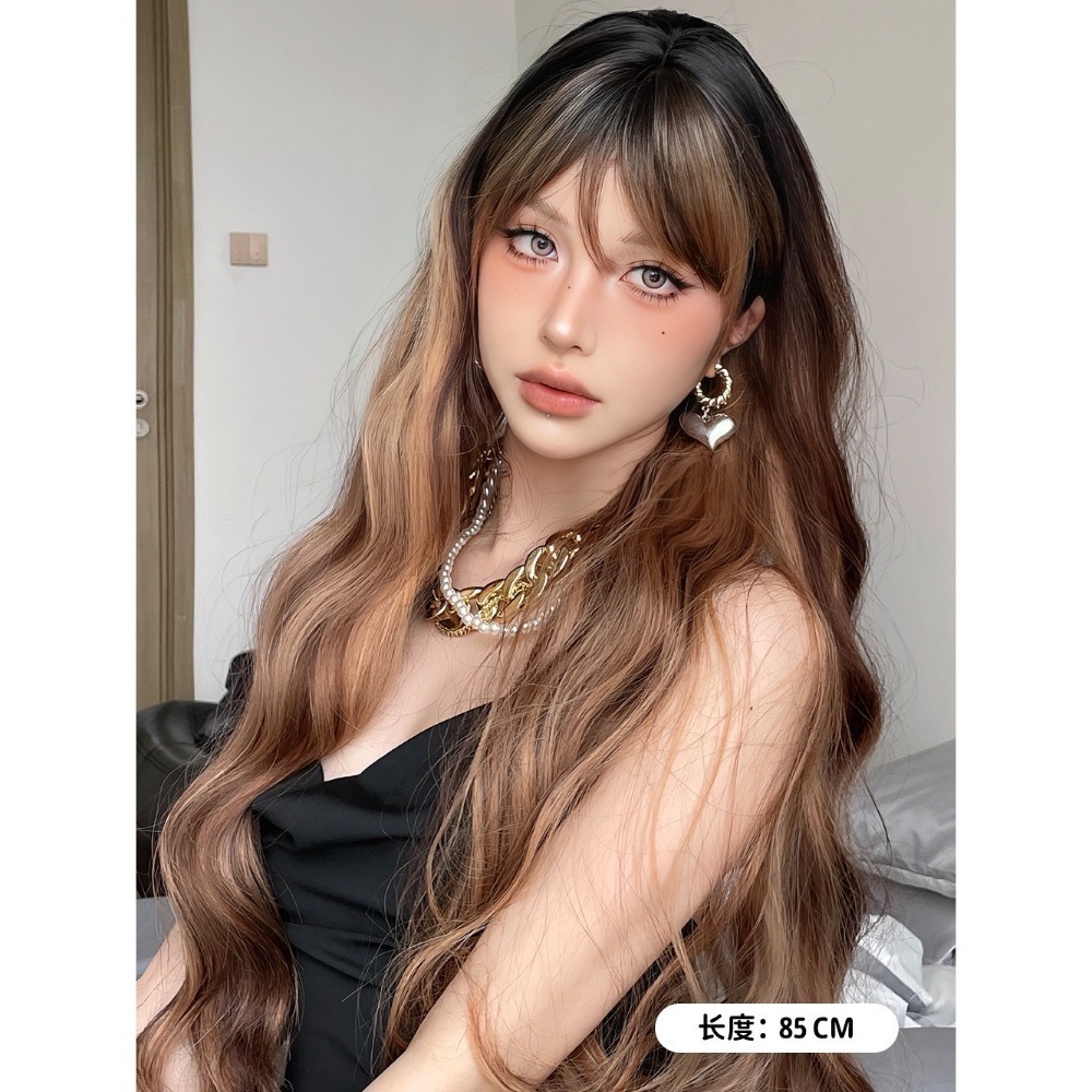 【現貨2】黑色 深淺棕 咖啡 亞麻灰棕色 冷棕色 蜜茶亞麻棕色 奶茶棕色 黑茶系列假髮🤎黑色假髮 歐美假髮日常自然假髮-規格圖8