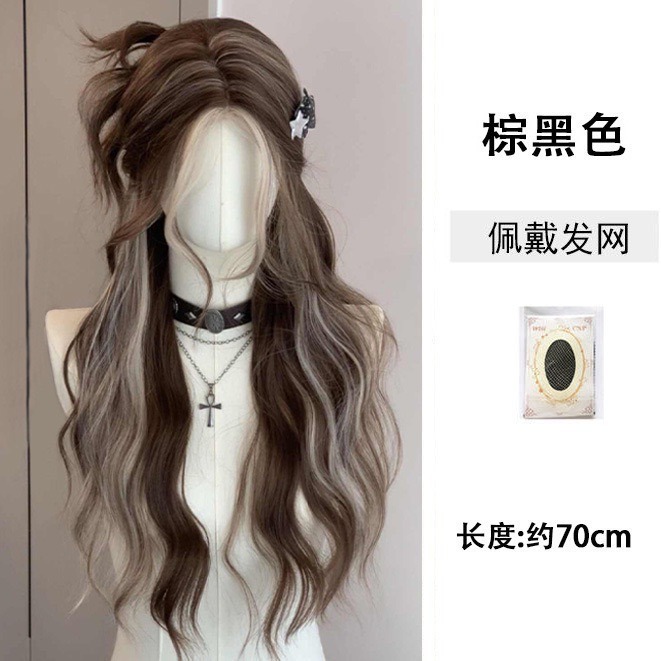 【現貨2】黑色 深淺棕 咖啡 亞麻灰棕色 冷棕色 蜜茶亞麻棕色 奶茶棕色 黑茶系列假髮🤎黑色假髮 歐美假髮日常自然假髮-規格圖8