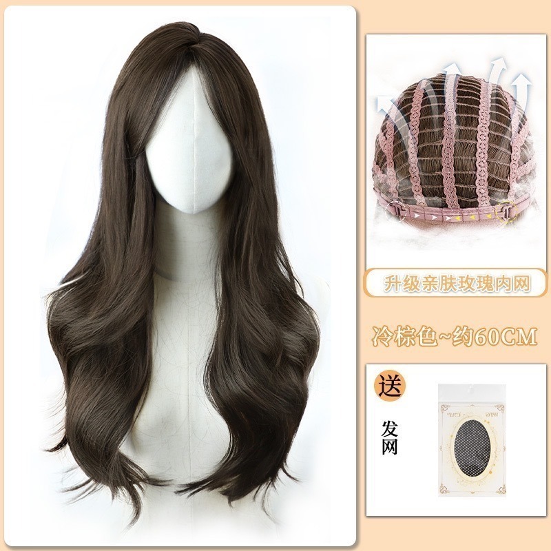 【現貨2】黑色 深淺棕 咖啡 亞麻灰棕色 冷棕色 蜜茶亞麻棕色 奶茶棕色 黑茶系列假髮🤎黑色假髮 歐美假髮日常自然假髮-規格圖8