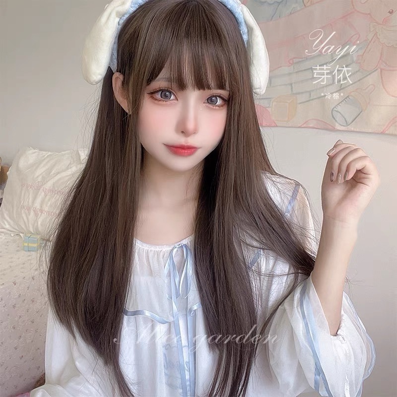 【現貨2】黑色 深淺棕 咖啡 亞麻灰棕色 冷棕色 蜜茶亞麻棕色 奶茶棕色 黑茶系列假髮🤎黑色假髮 歐美假髮日常自然假髮-規格圖8