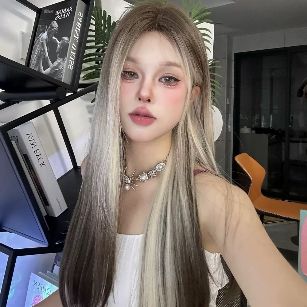 【現貨2】黑色 深淺棕 咖啡 亞麻灰棕色 冷棕色 蜜茶亞麻棕色 奶茶棕色 黑茶系列假髮🤎黑色假髮 歐美假髮日常自然假髮-規格圖8