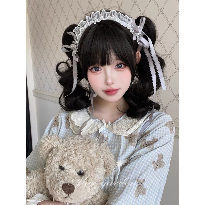 《黑絲絨》黑茶色bobo+雙馬尾26cm