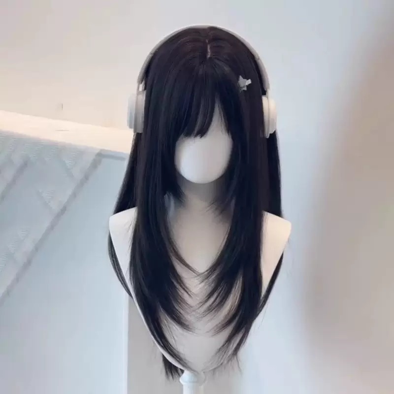 【現貨2】黑色 深淺棕 咖啡 亞麻灰棕色 冷棕色 蜜茶亞麻棕色 奶茶棕色 黑茶系列假髮🤎黑色假髮 歐美假髮日常自然假髮-規格圖8