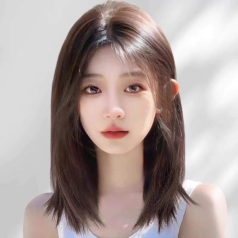 【現貨2】黑色 深淺棕 咖啡 亞麻灰棕色 冷棕色 蜜茶亞麻棕色 奶茶棕色 黑茶系列假髮🤎黑色假髮 歐美假髮日常自然假髮-規格圖8