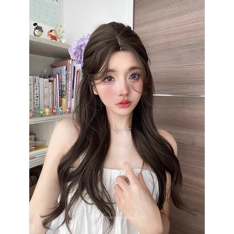 【現貨2】黑色 深淺棕 咖啡 亞麻灰棕色 冷棕色 蜜茶亞麻棕色 奶茶棕色 黑茶系列假髮🤎黑色假髮 歐美假髮日常自然假髮-規格圖8