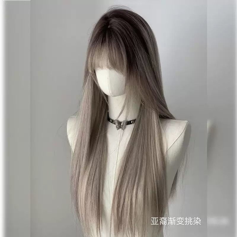 【現貨3】黑色 深淺棕 咖啡 亞麻灰棕色 冷棕色 蜜茶亞麻棕色 奶茶棕色 黑茶系列🤎黑長直 日常假髮cos假髮日系假髮-規格圖8