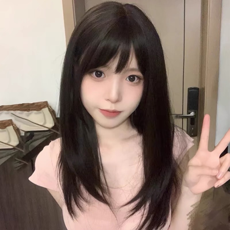 【現貨3】黑色 深淺棕 咖啡 亞麻灰棕色 冷棕色 蜜茶亞麻棕色 奶茶棕色 黑茶系列🤎黑長直 日常假髮cos假髮日系假髮-規格圖8