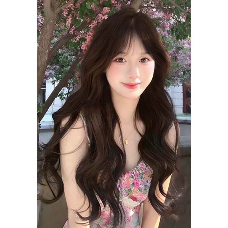 《燼》法式齊瀏海 黑茶色 大波浪65cm