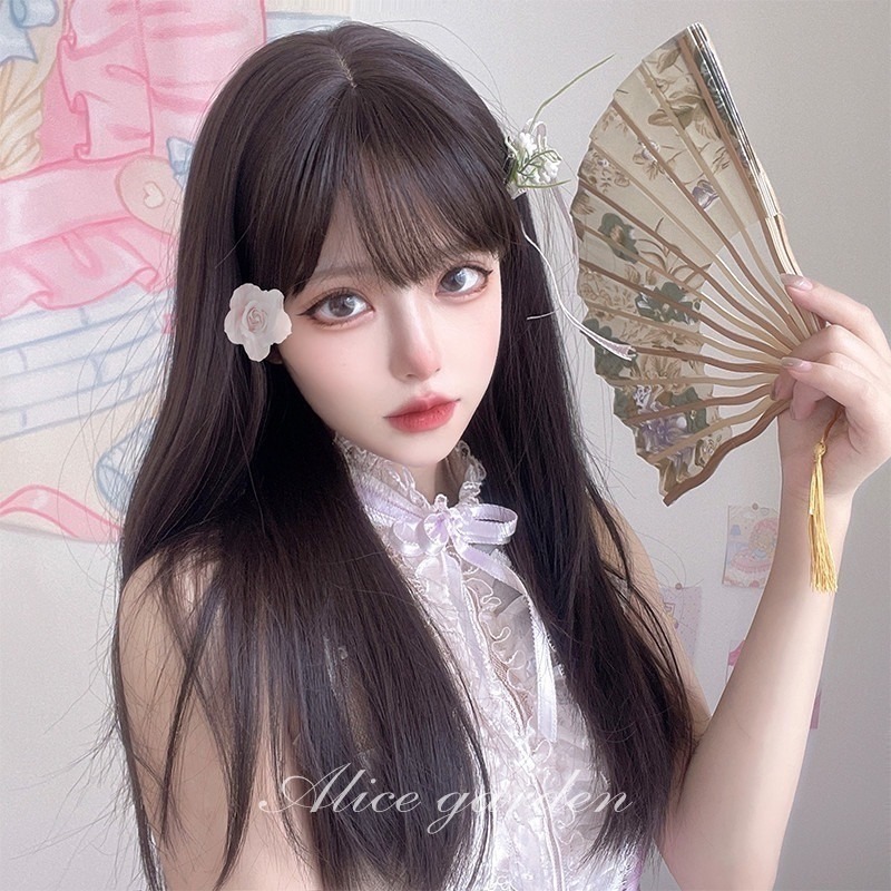 【現貨3】黑色 深淺棕 咖啡 亞麻灰棕色 冷棕色 蜜茶亞麻棕色 奶茶棕色 黑茶系列🤎黑長直 日常假髮cos假髮日系假髮-規格圖8