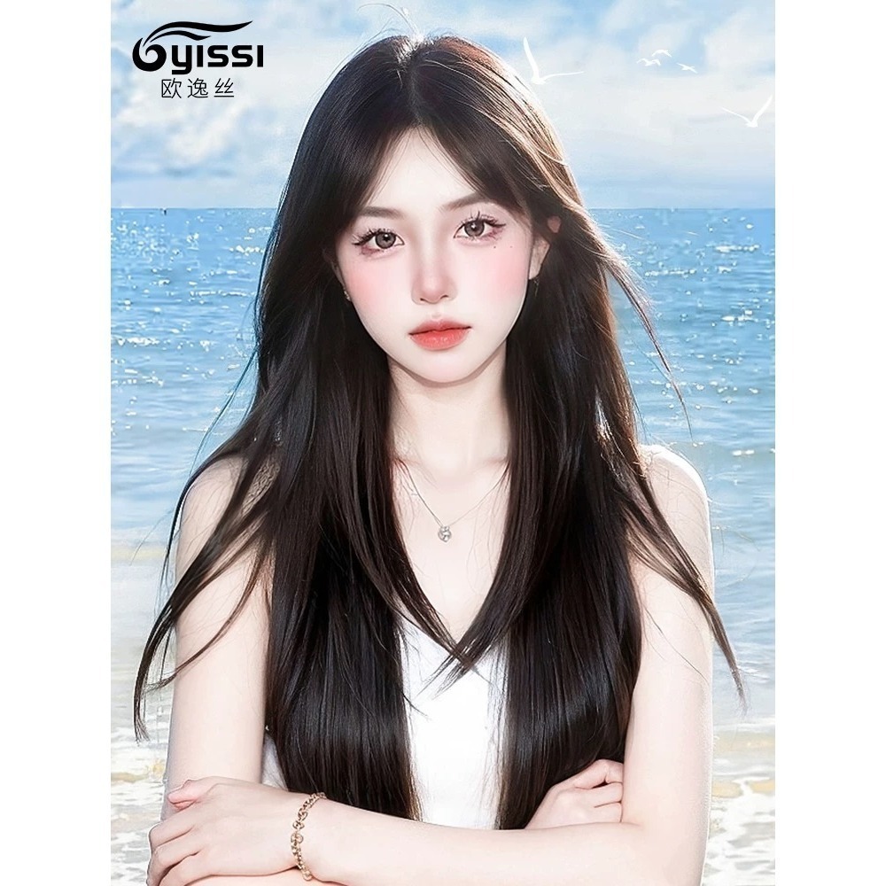 【現貨3】黑色 深淺棕 咖啡 亞麻灰棕色 冷棕色 蜜茶亞麻棕色 奶茶棕色 黑茶系列🤎黑長直 日常假髮cos假髮日系假髮-規格圖8