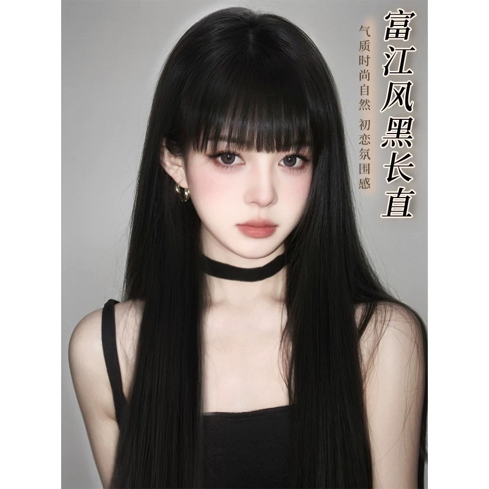 【現貨3】黑色 深淺棕 咖啡 亞麻灰棕色 冷棕色 蜜茶亞麻棕色 奶茶棕色 黑茶系列🤎黑長直 日常假髮cos假髮日系假髮-規格圖8