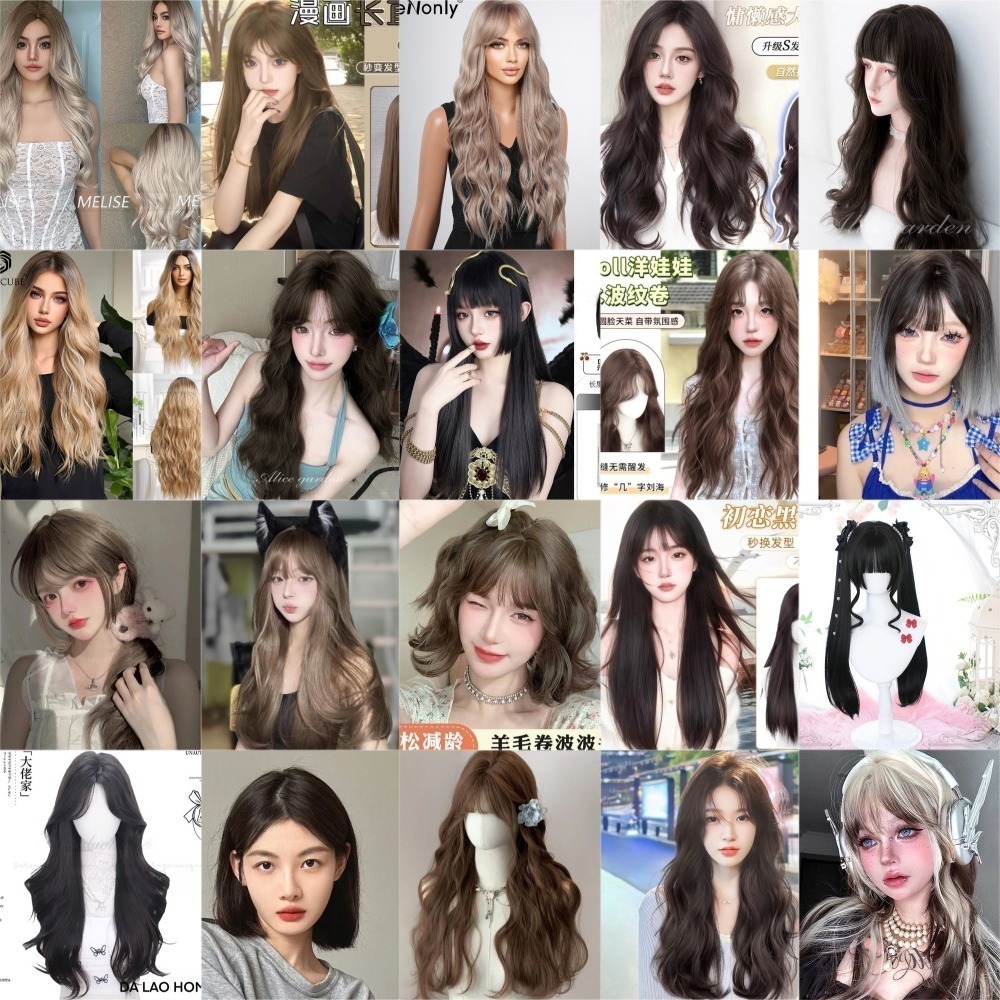 【現貨4】黑色 深淺棕 咖啡 亞麻灰棕色 冷棕色 蜜茶亞麻棕色 奶茶棕色 黑茶系列假🤎歐美假髮 日系假髮可愛假髮cos-細節圖4