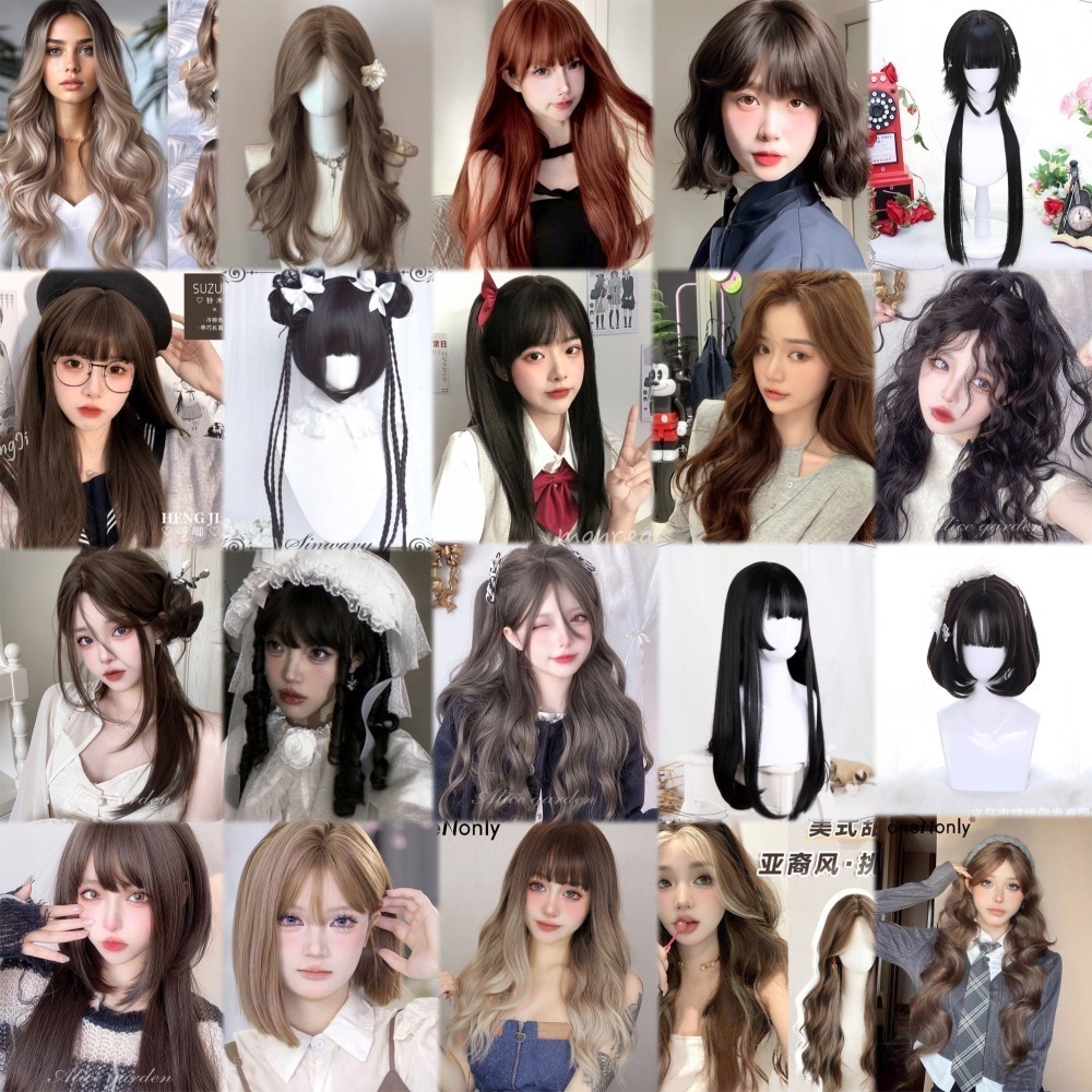 【現貨4】黑色 深淺棕 咖啡 亞麻灰棕色 冷棕色 蜜茶亞麻棕色 奶茶棕色 黑茶系列假🤎歐美假髮 日系假髮可愛假髮cos-細節圖6