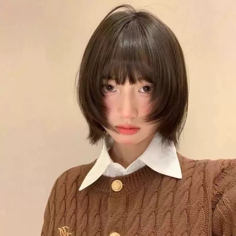 【現貨4】黑色 深淺棕 咖啡 亞麻灰棕色 冷棕色 蜜茶亞麻棕色 奶茶棕色 黑茶系列假🤎歐美假髮 日系假髮可愛假髮cos-規格圖8