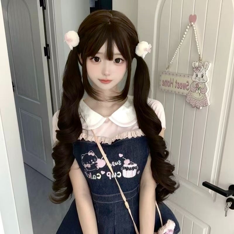 蛋白絲 已綁造型 黑棕色 羅馬捲80cm