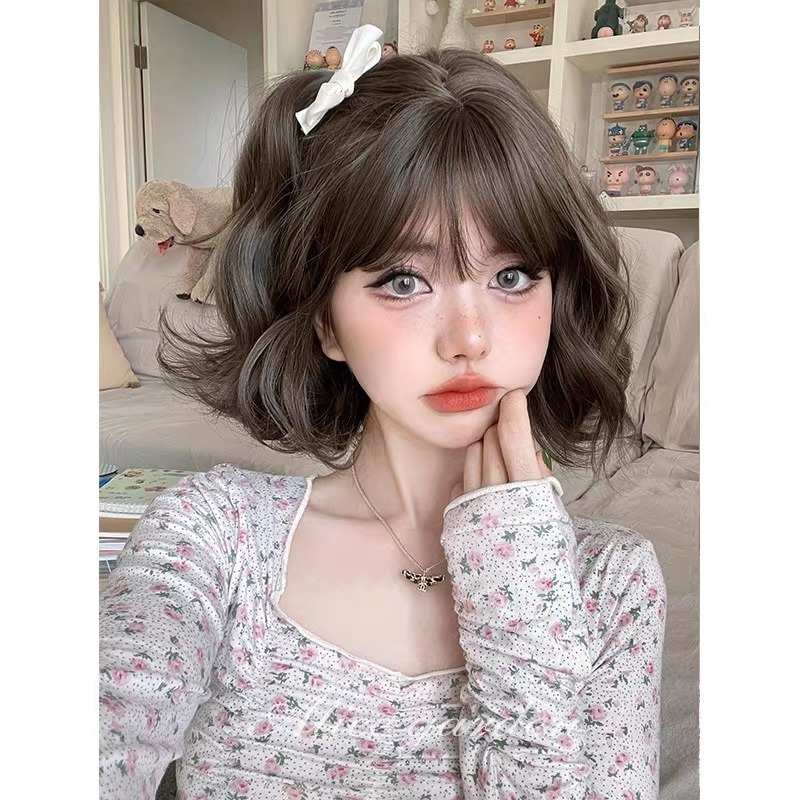 《璘璘》蛋白絲 冷棕色 短捲髮 30cm